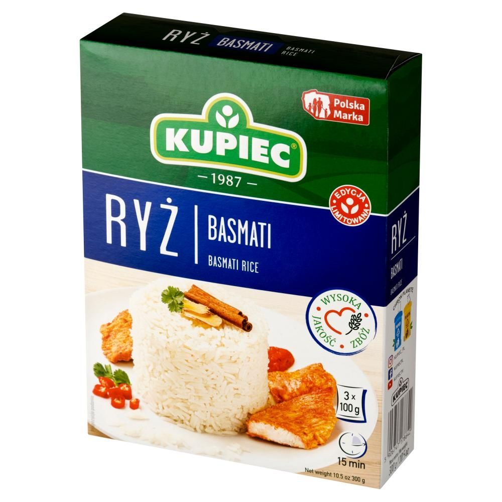 Kupiec Ryż basmati 300 g (3 x 100 g)