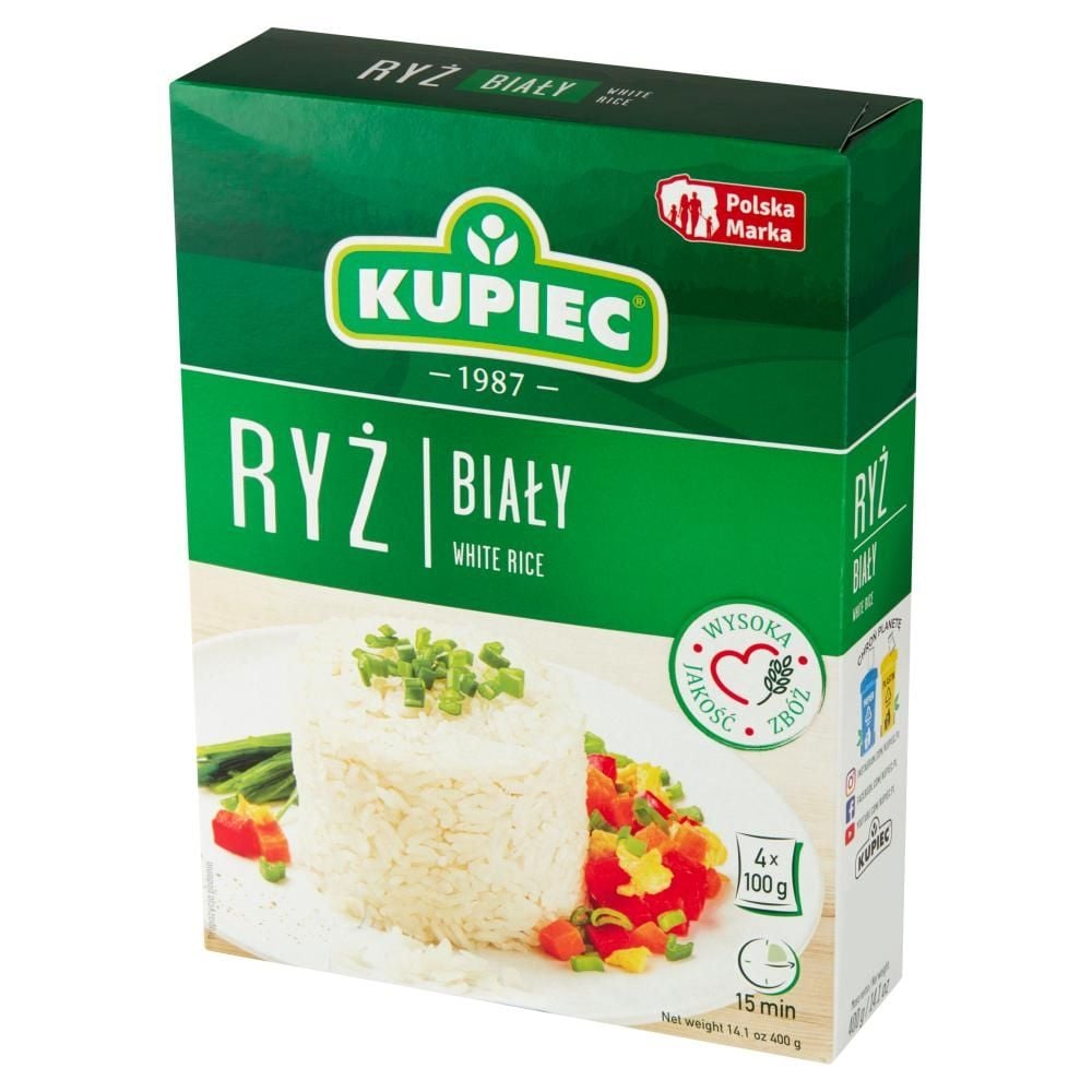 Kupiec Ryż biały 400 g (4 x 100 g)