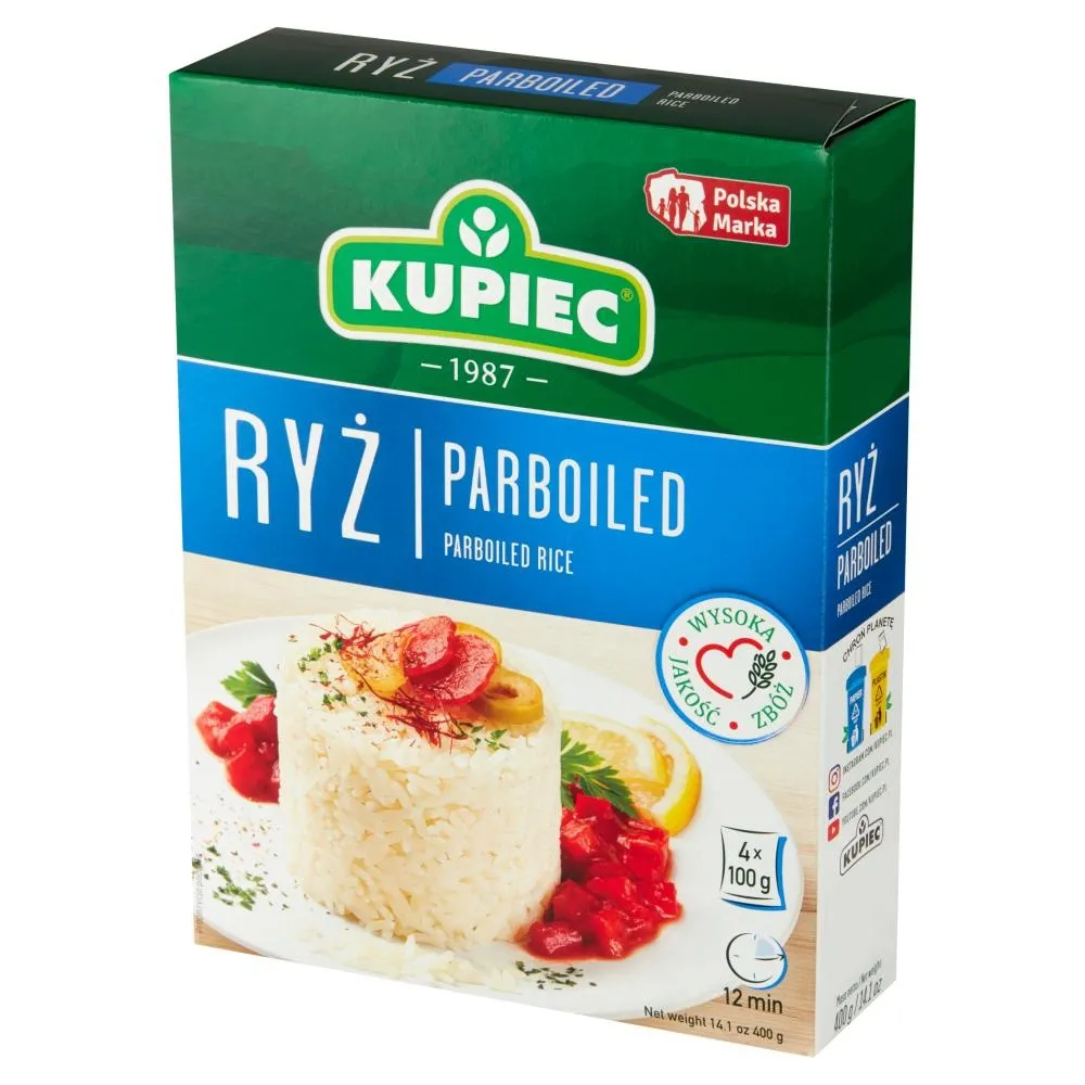 Kupiec Ryż parboiled 400 g (4 x 100 g)