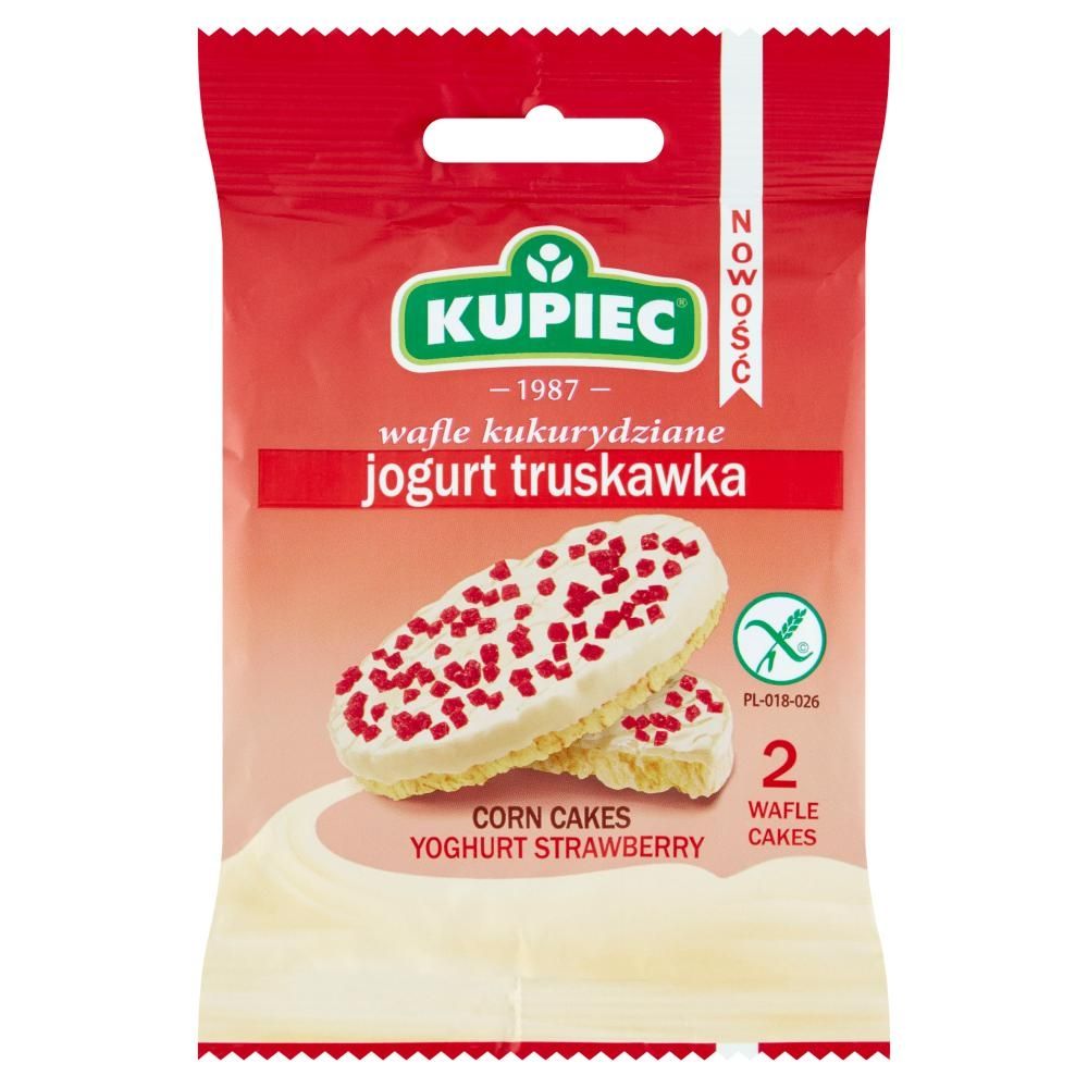 Kupiec Wafle kukurydziane jogurt truskawka 32 g