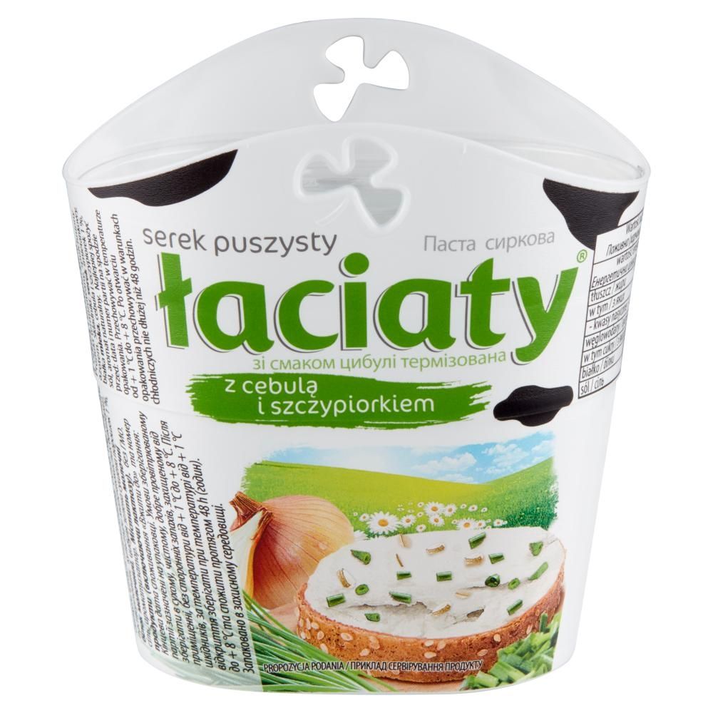 Łaciaty Serek puszysty z cebulą i szczypiorkiem 150 g