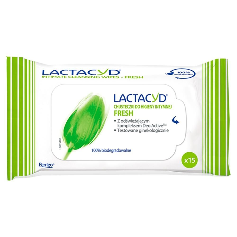 Lactacyd Fresh Chusteczki do higieny intymnej 15 sztuk