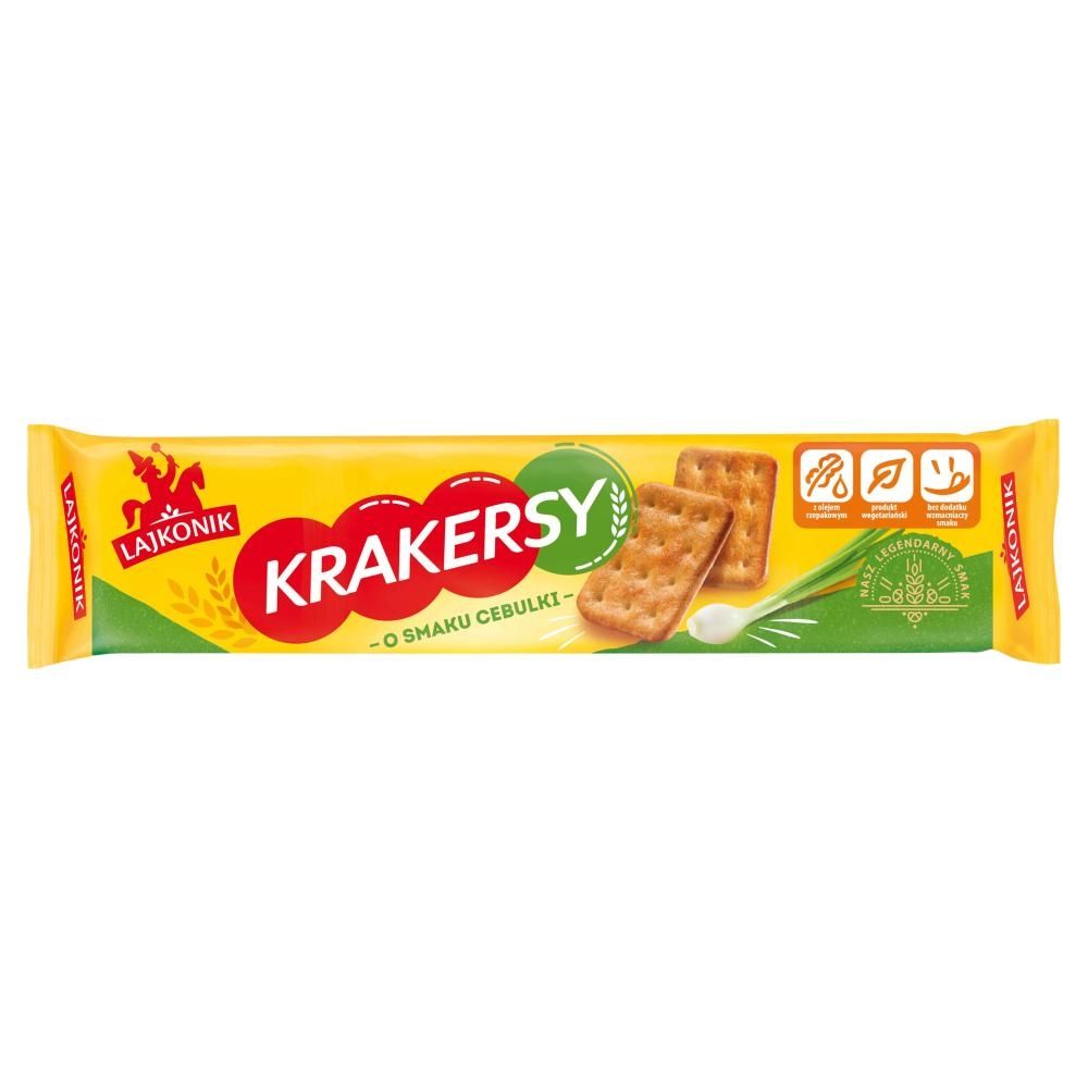 Lajkonik Krakersy o smaku cebulki 180 g