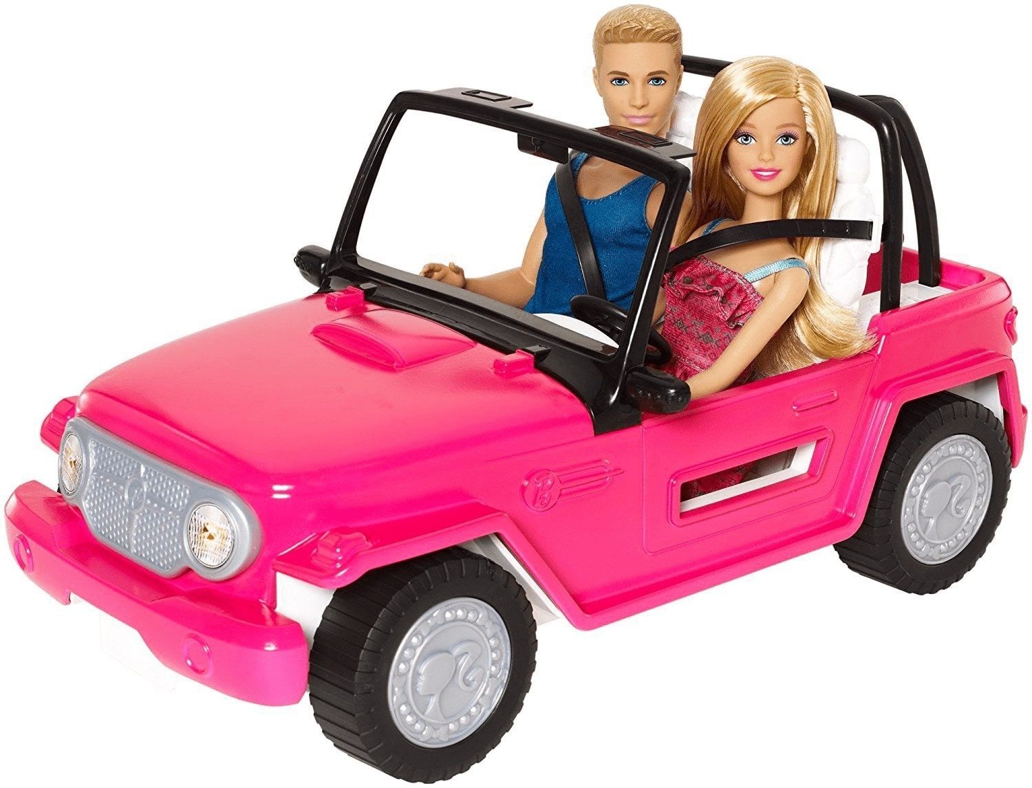 Lalki MATTEL Plażowy Jeep Barbie + Ken 887961093926