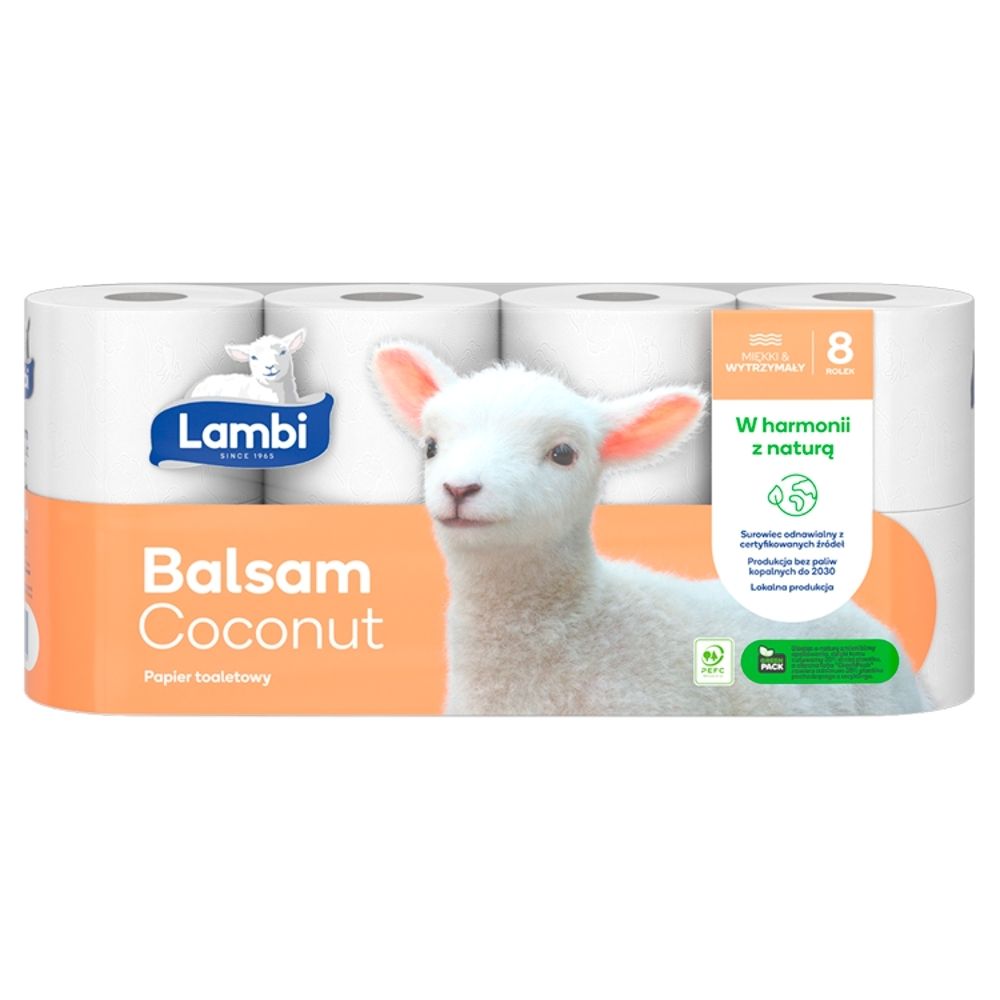 Lambi Balsam Coconut Papier toaletowy 8 rolek