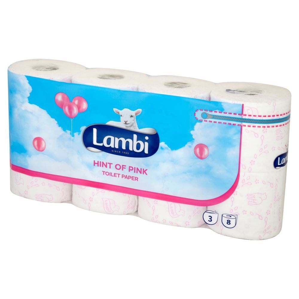 Lambi Hint of Pink Papier toaletowy 8 rolek