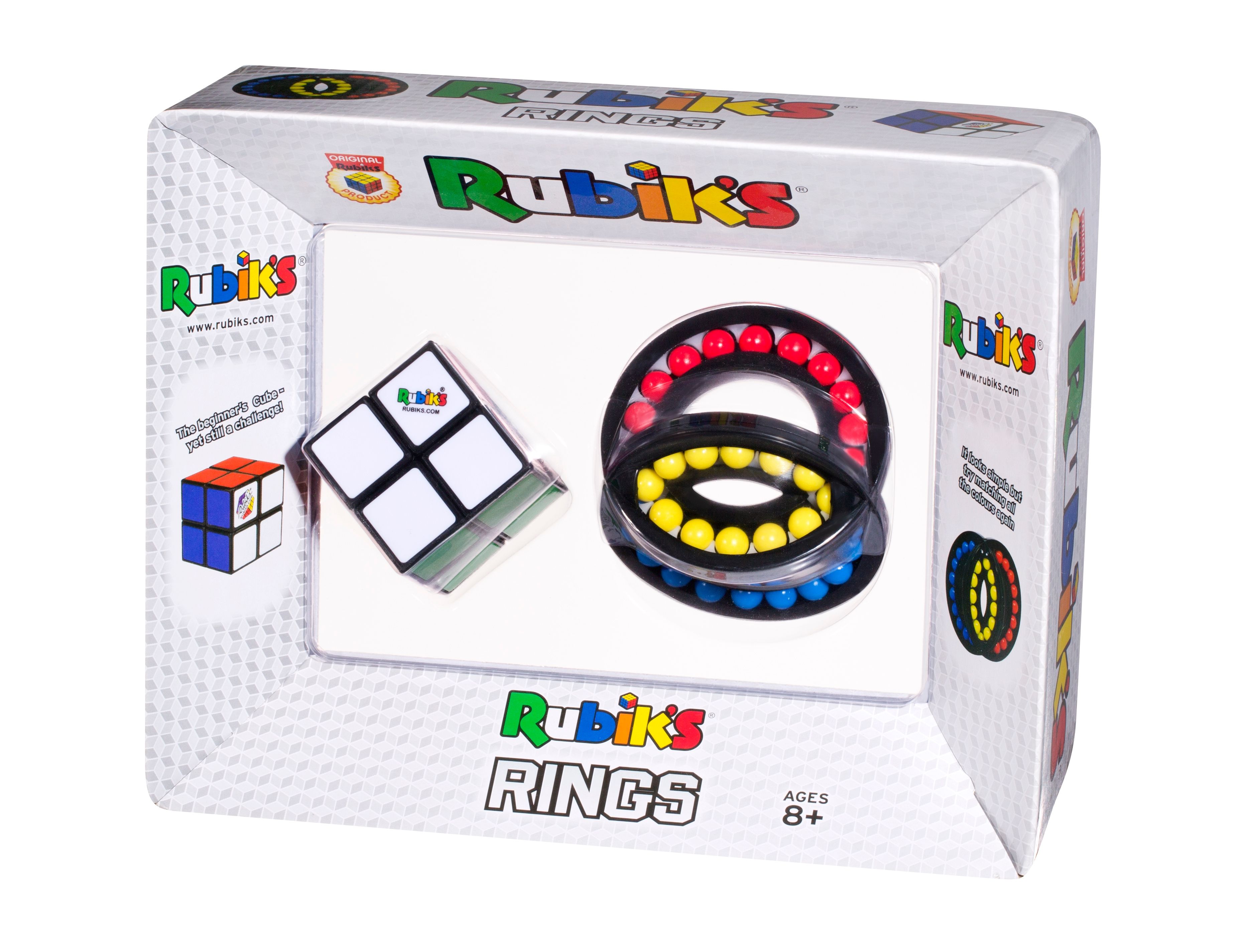 Łamigłówka plastikowa TM TOYS Rubik 2x2 + układanka pierścienie RUB3010