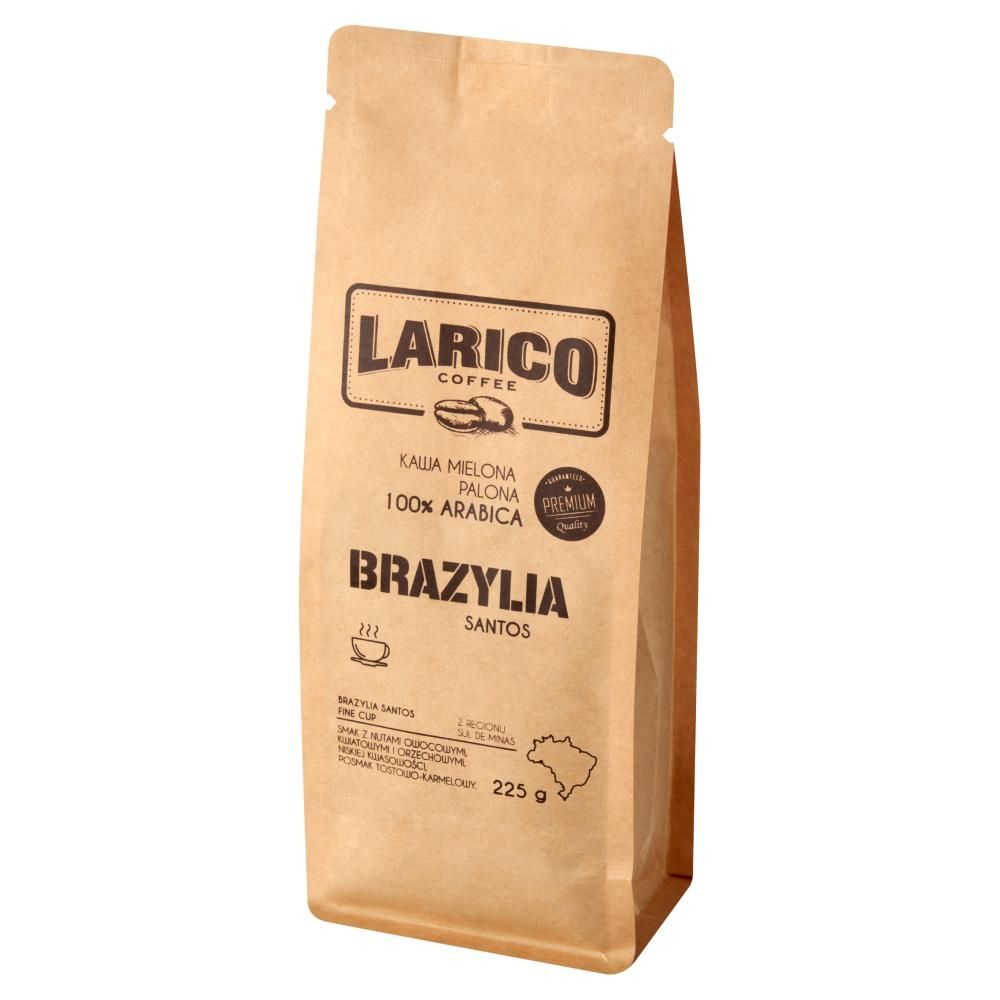 Larico Coffee Brazylia Santos 100 % Arabica Kawa mielona palona 225 g