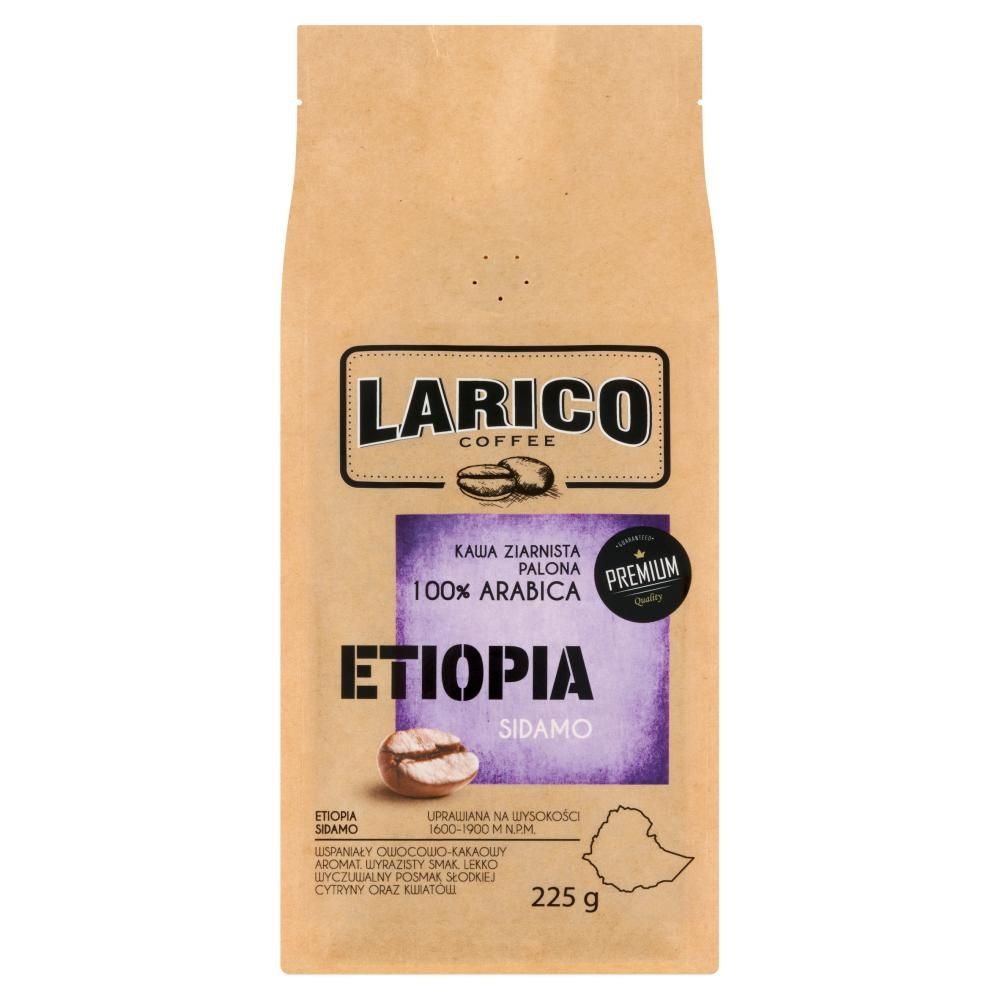 Larico Coffee Etiopia Sidamo 100 % Arabica Kawa ziarnista palona 225 g