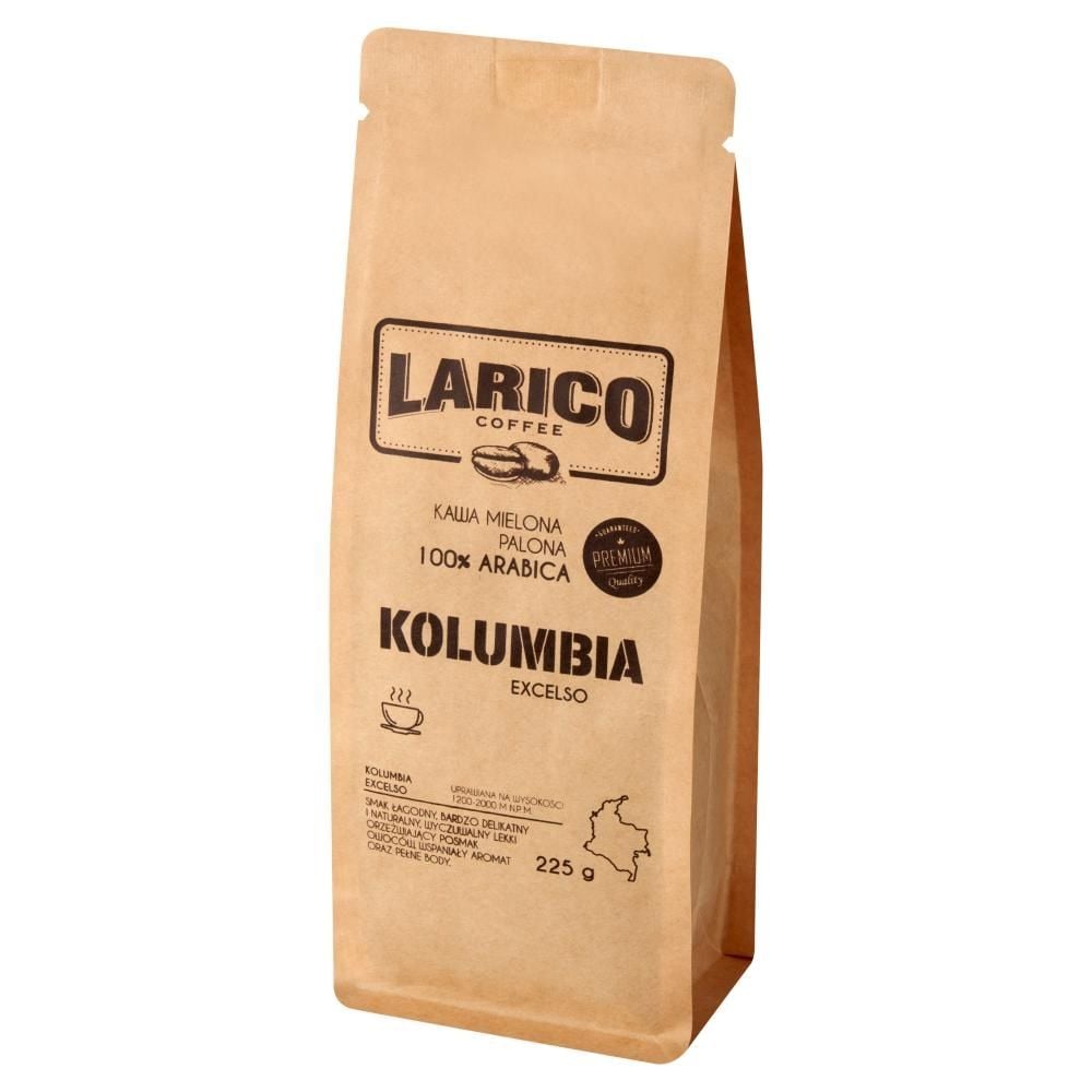 Larico Coffee Kolumbia Excelso 100 % Arabica Kawa mielona palona 225 g