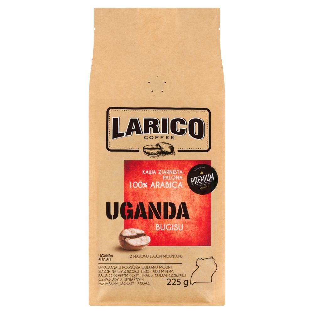 Larico Coffee Uganda Bugisu 100 % Arabica Kawa ziarnista palona 225 g