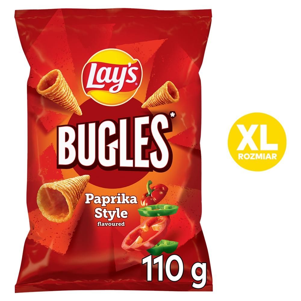 Lay's Bugles Przekąski kukurydziane o smaku papryki 110 g