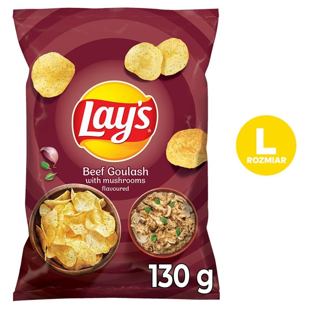 Lay's Chipsy ziemniaczane o smaku gulaszu wołowego z grzybami 130 g