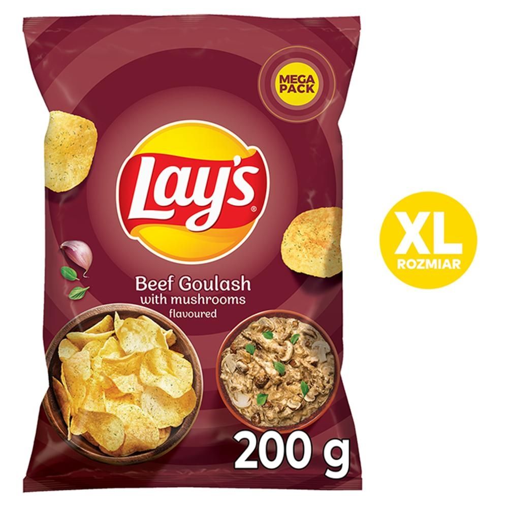 Lay's Chipsy ziemniaczane o smaku gulaszu wołowego z grzybami 200 g