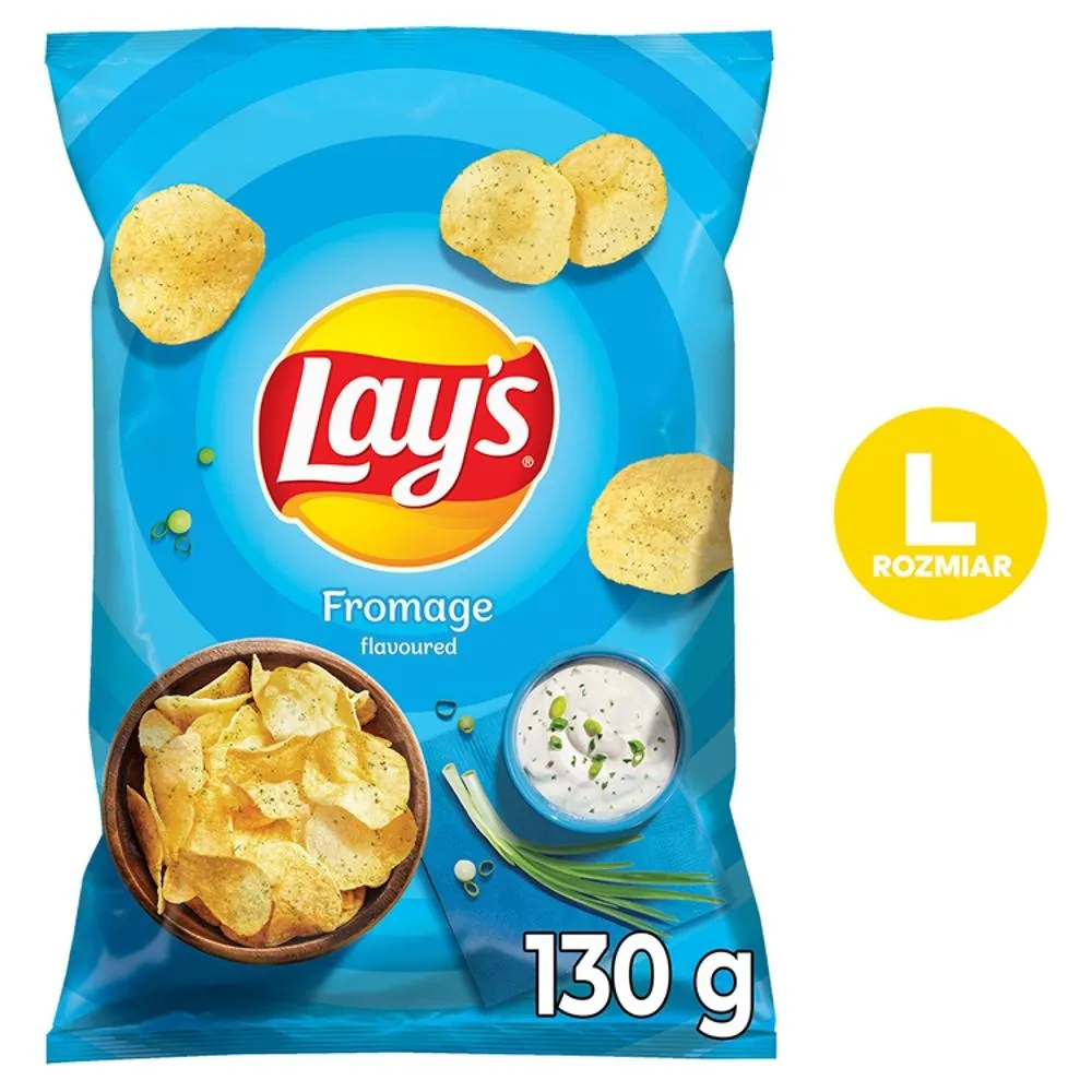 Lay's Chipsy ziemniaczane o smaku śmietankowego serka z ziołami 130 g