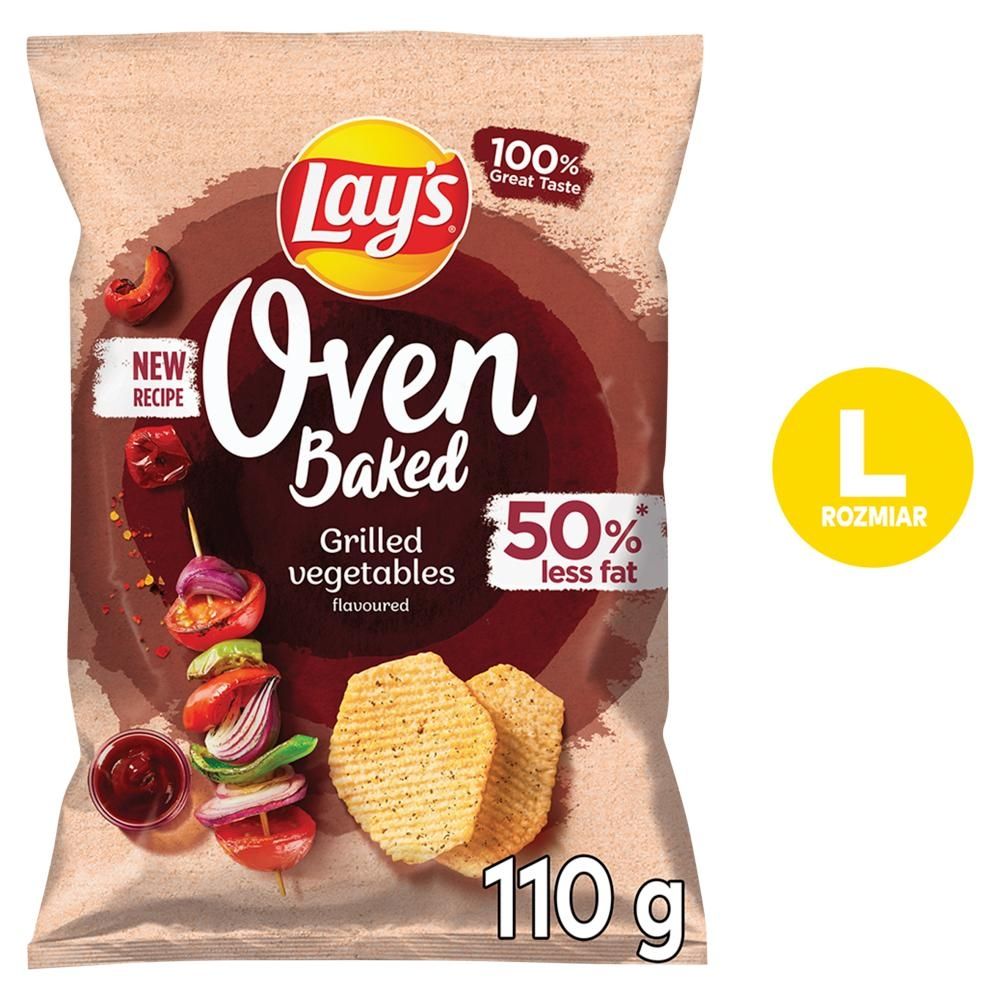 Lay's Oven Baked Pieczone formowane chipsy ziemniaczane o smaku grillowanych warzyw 110 g