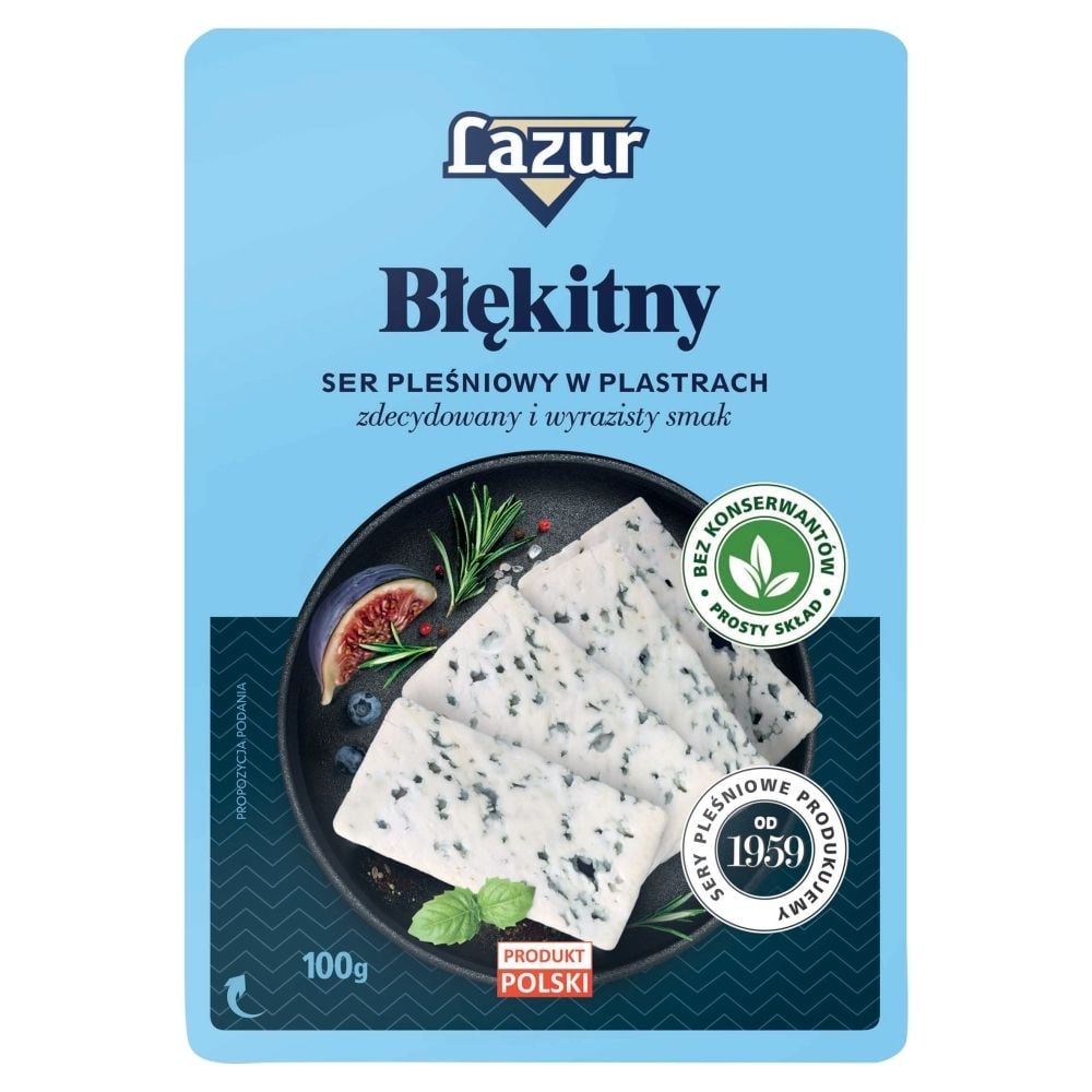 Lazur Ser pleśniowy błękitny plastry 100 g