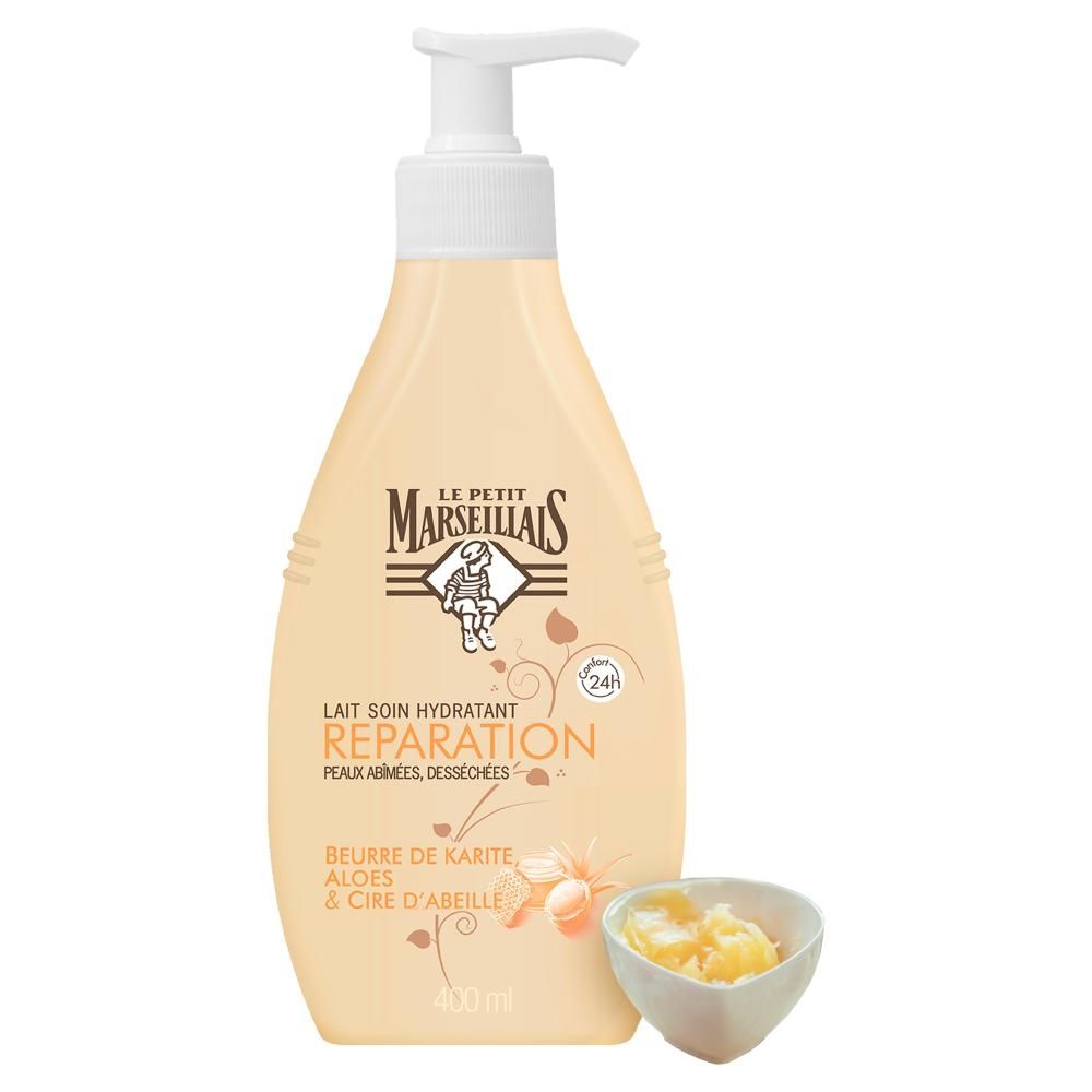 Le Petit Marseillais Mleczko regenerujące do ciała masło shea aloes wosk pszczeli 400 ml