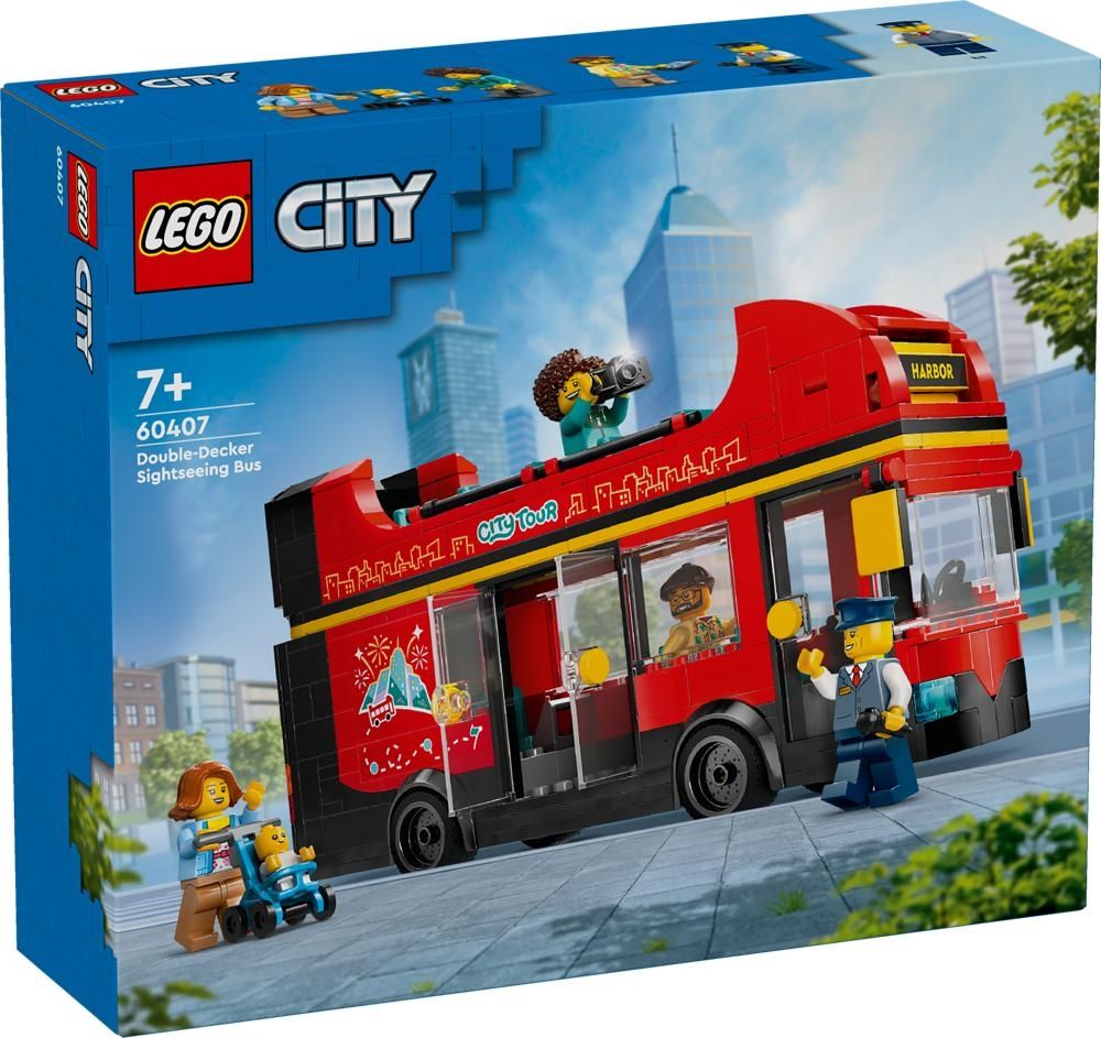 LEGO CITY 60407 CZERWONY, PIĘTROWY AUTOKAR