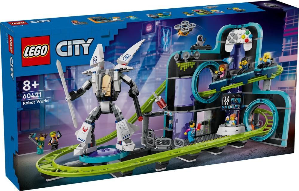 LEGO CITY 60421 Park Świat Robotów z rollercoasterem