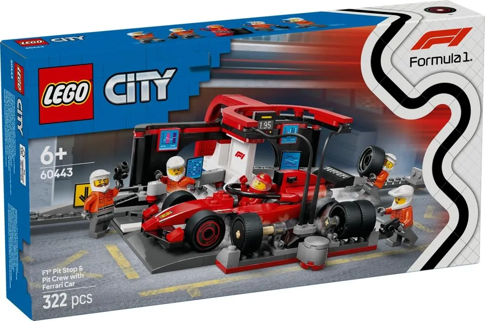 LEGO® City F1® Pit stop i mechanicy z bolidem Ferrari 60443