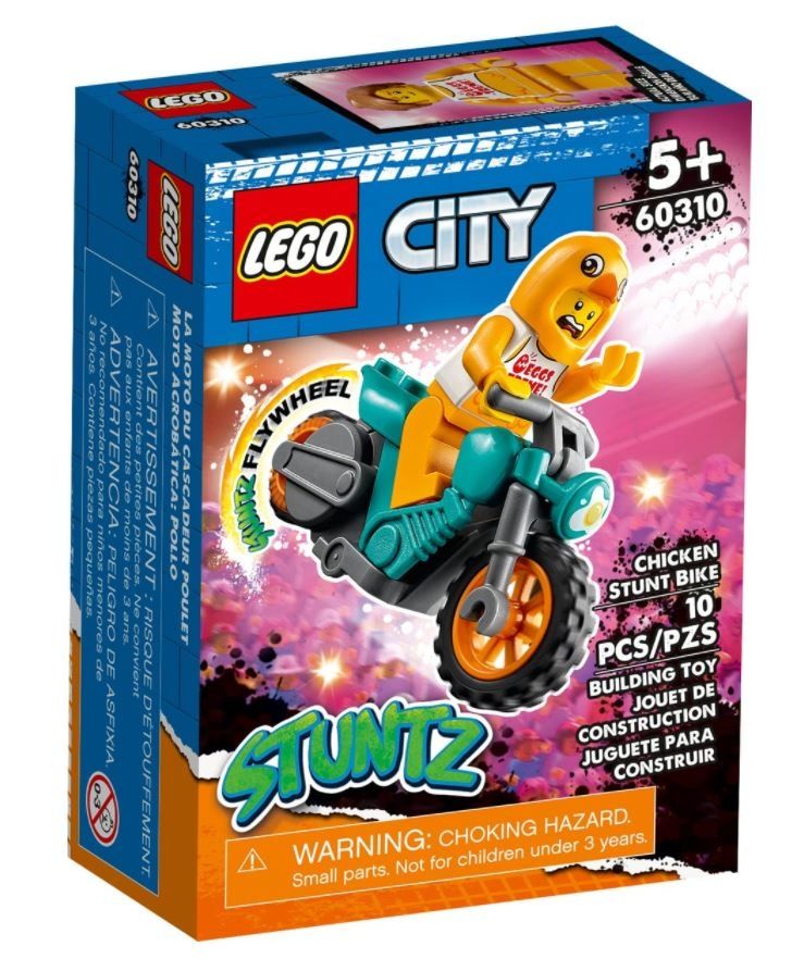 Lego City Motocykl kaskaderski z kurczakiem 60310