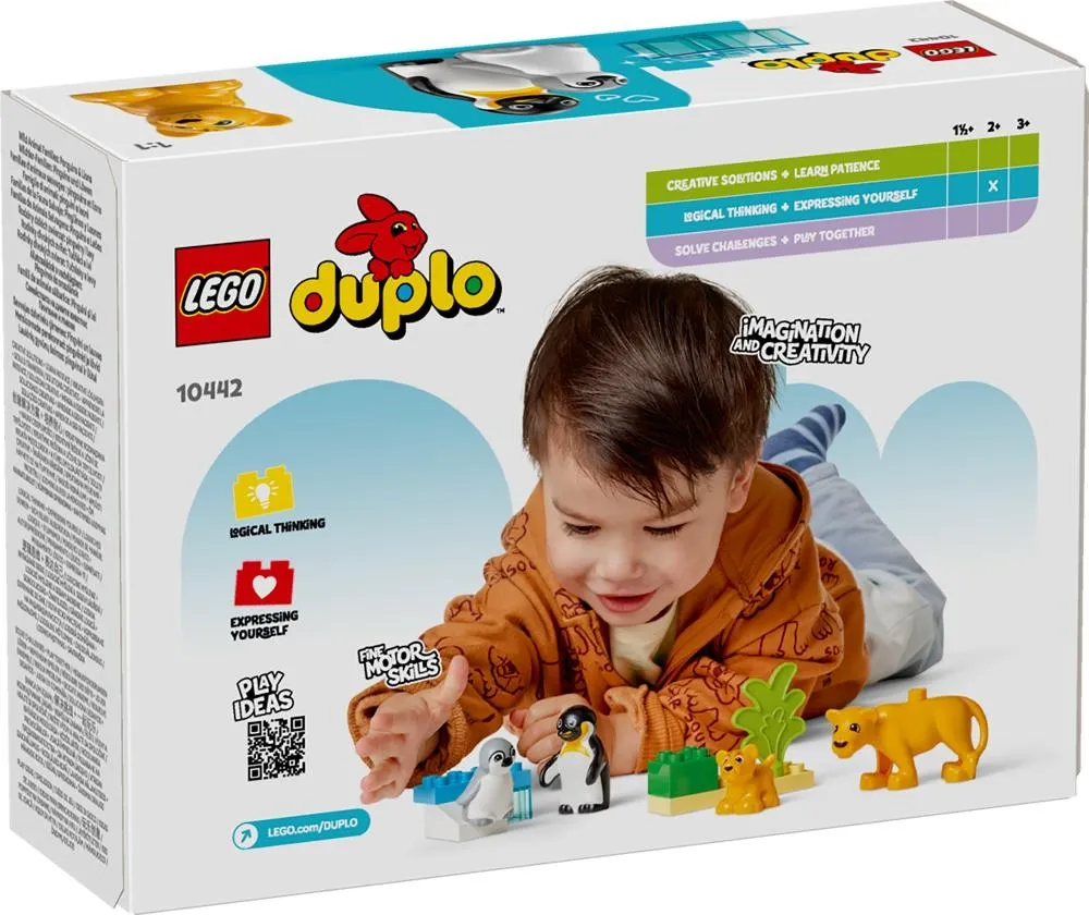 LEGO® DUPLO® Rodziny dzikich zwierząt: pingwiny i lwy 10442