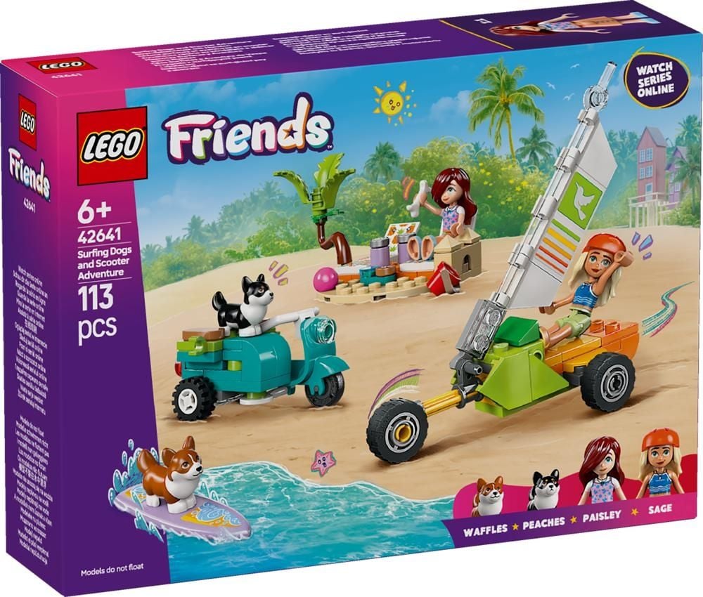 LEGO  Friends Przygoda z surfującymi psami i skuterem 42641