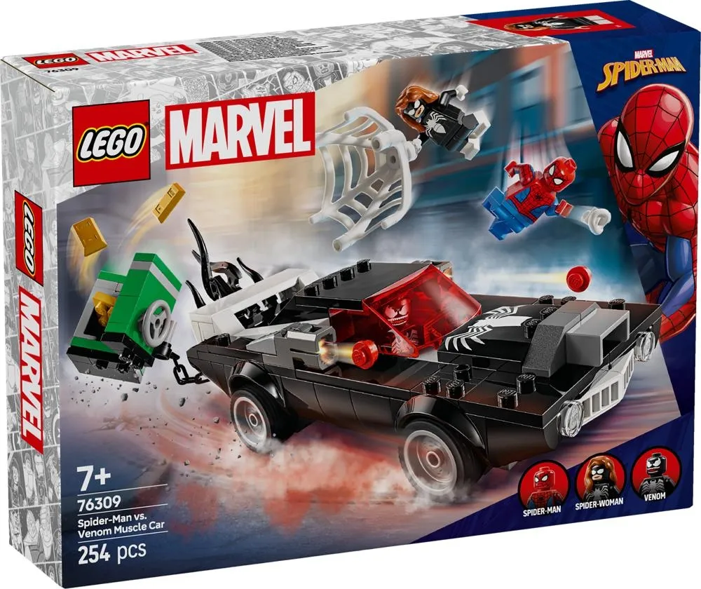 LEGO® Marvel Spider-Man kontra muscle car Venoma 76309