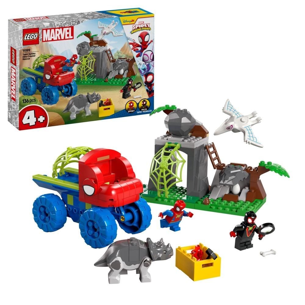 LEGO  Marvel Spidey i super-kumple Misja ratunkowa zespołu Spidey’ego w dinoterenówce 11199