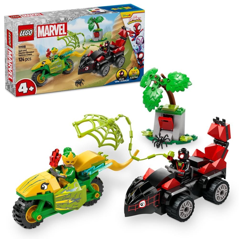 LEGO® Marvel Spidey i super-kumple Pościg Spina za Electro w dinopojeździe