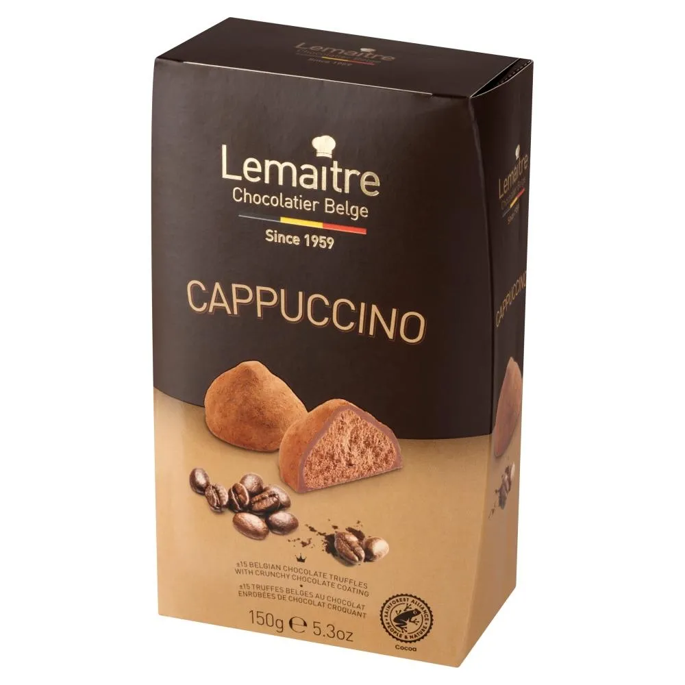 Lemaitre Cappuccino Trufle czekoladowe o smaku kawowym w posypce kakaowej 150 g