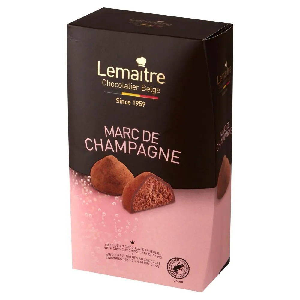 Lemaitre Kakaowa czekolada mleczna w proszku z nadzieniem Marc de Champagne 150 g