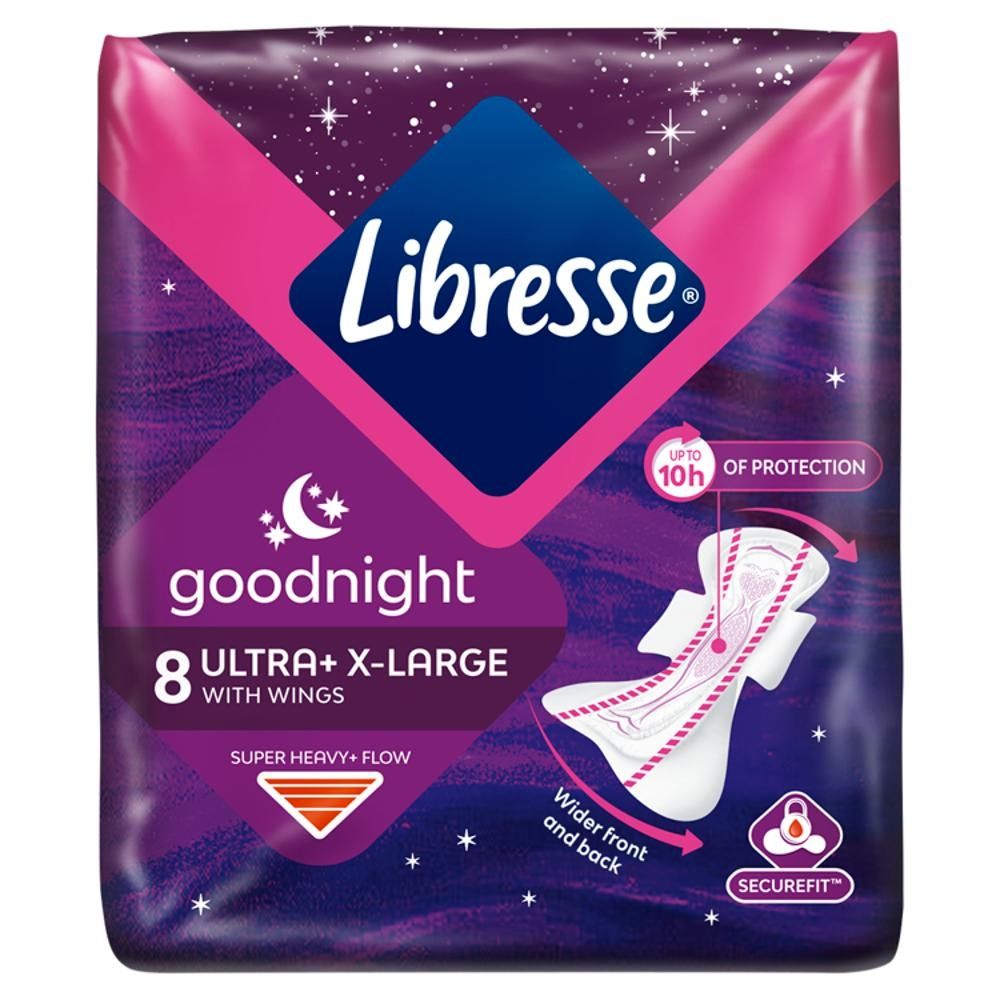 Libresse Ultra Thin Goodnight Extra Wings Podpaski 8 sztuk