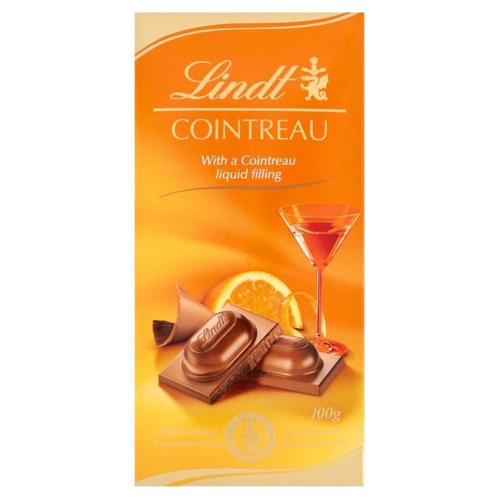 Lindt Czekolada mleczna z płynnym nadzieniem z Cointreau 100 g