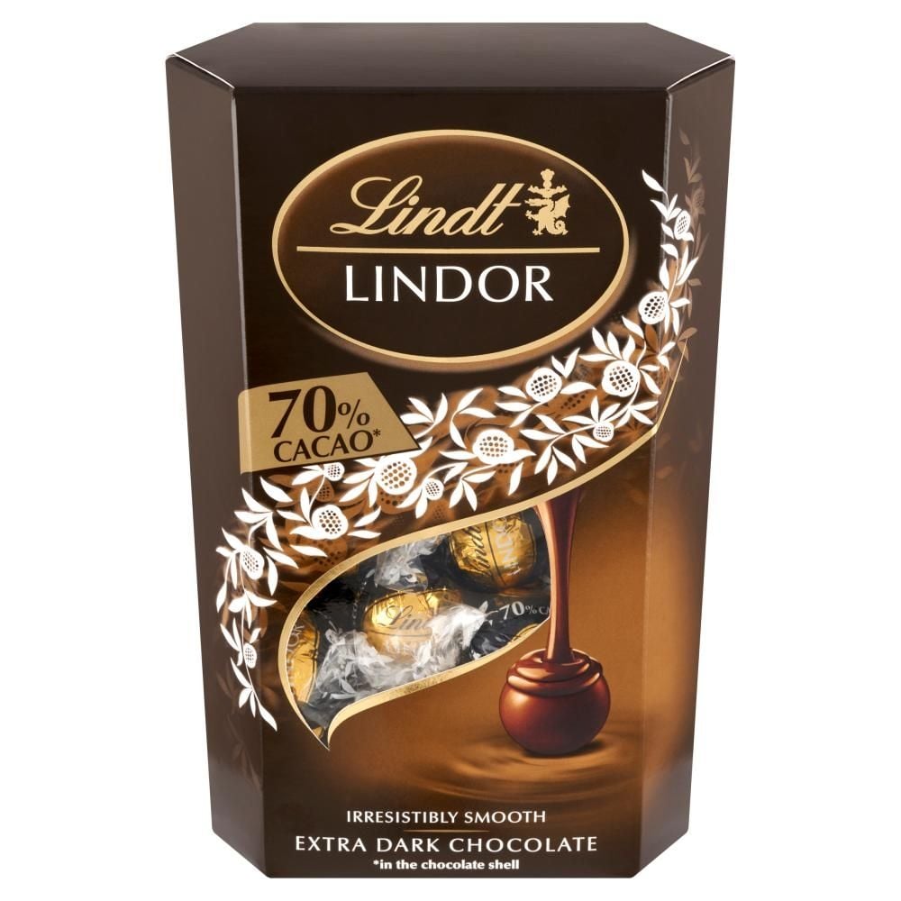 Lindt Lindor 70 % Cocoa Praliny z czekolady gorzkiej 337 g