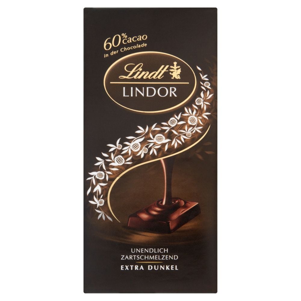 Lindt Lindor Czekolada ekstra ciemna z nadzieniem 100 g