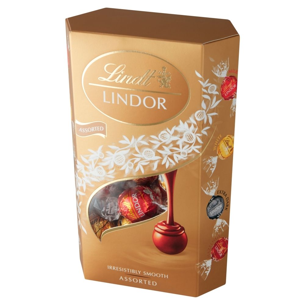 Lindt Lindor Pralinki Z Czekolady Mlecznej Gorzkiej I Białej Z Nadzieniem 337 G Zakupy Online 3247