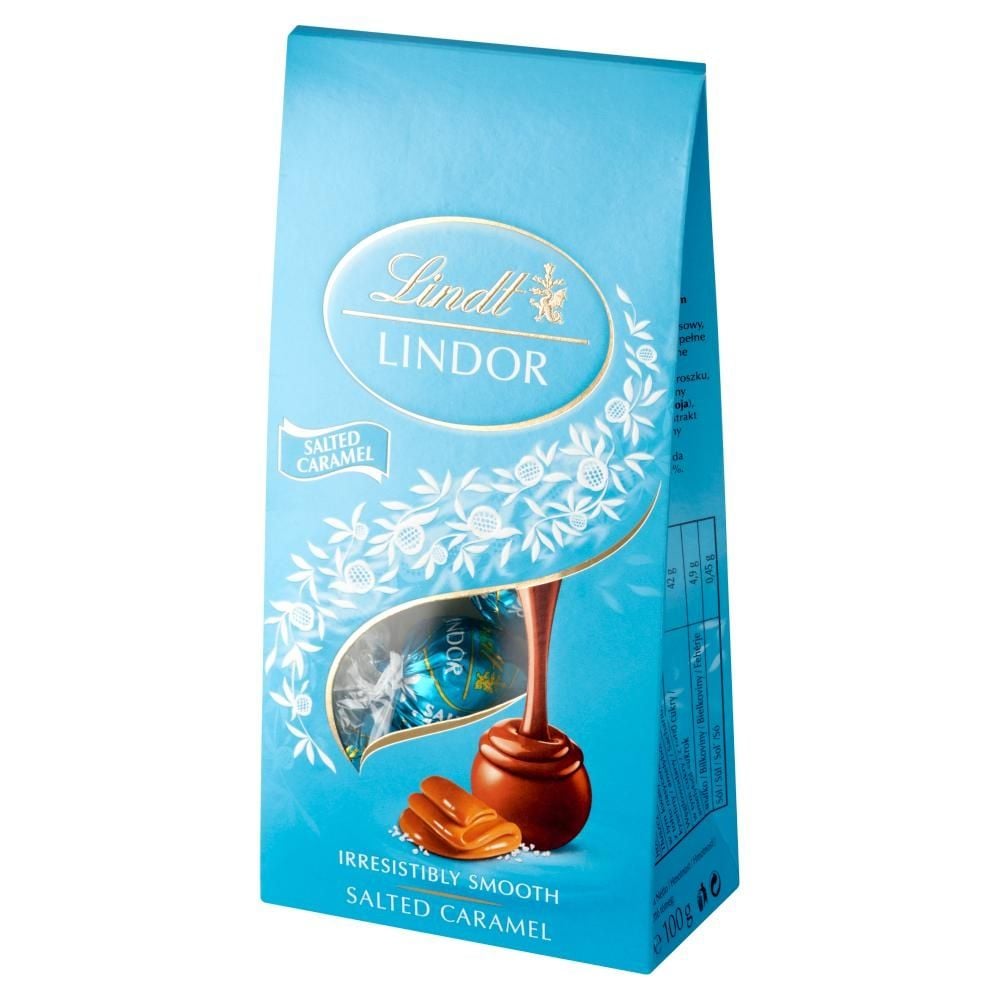 Lindt Lindor Pralinki z czekolady mlecznej z nadzieniem karmelowym 100 g