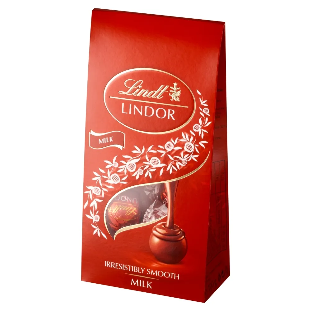 Lindt Lindor Praliny Z Czekolady Mlecznej Z Nadzieniem 100 G Zakupy Online Z Dostawą Do Domu 6758