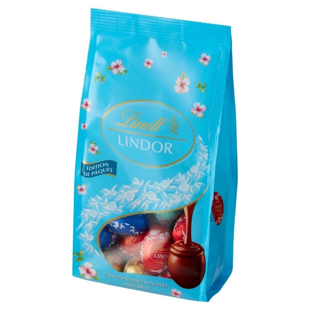 Lindt Lindor Praliny z czekolady mlecznej deserowej i białej z nadzieniem 180 g