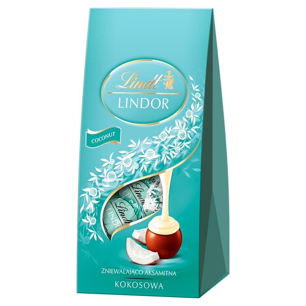 Lindt Lindor Praliny z czekolady mlecznej z kokosowym nadzieniem 100 g