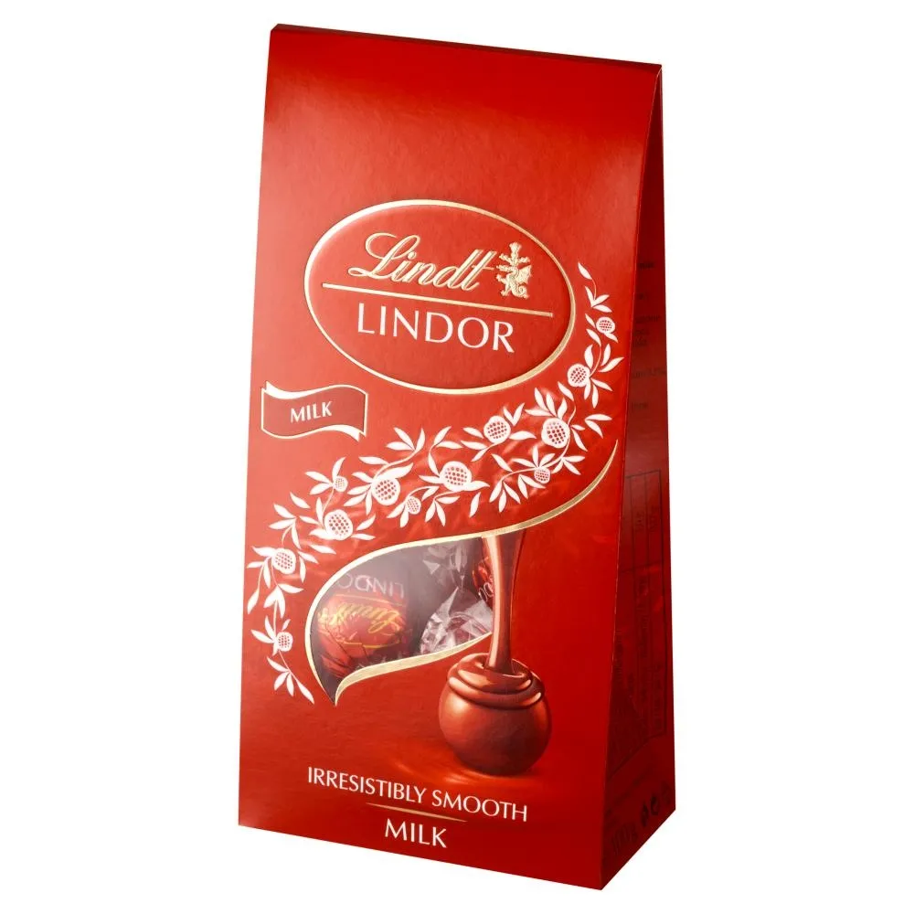 Lindt Lindor Praliny z czekolady mlecznej z nadzieniem 100 g