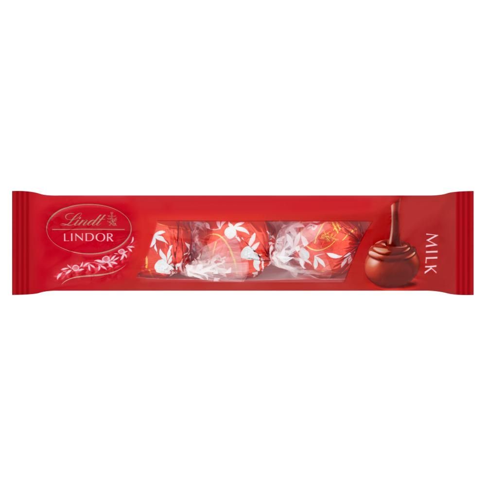 Lindt Lindor Praliny z czekolady mlecznej z nadzieniem 37 g (3 sztuki)