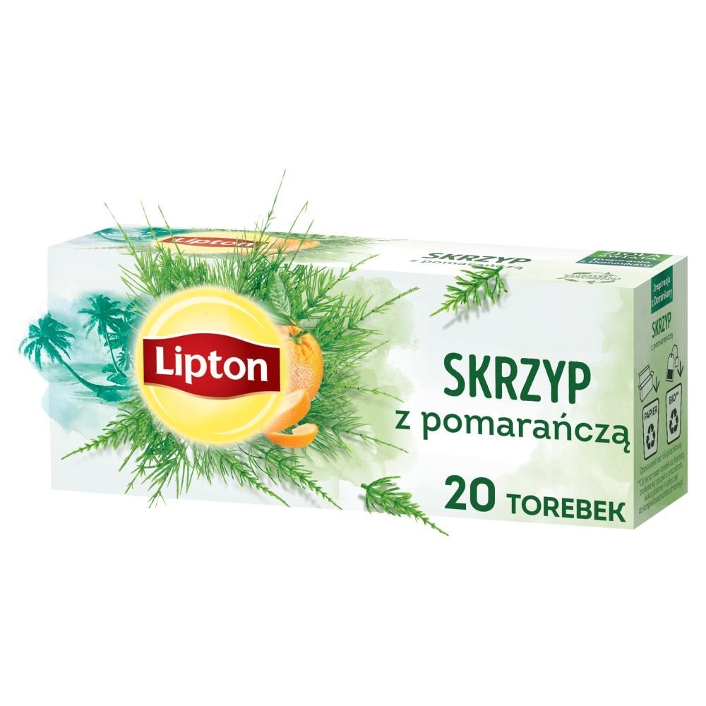 Lipton Herbatka ziołowa aromatyzowana skrzyp z pomarańczą 20 g (20 torebek)