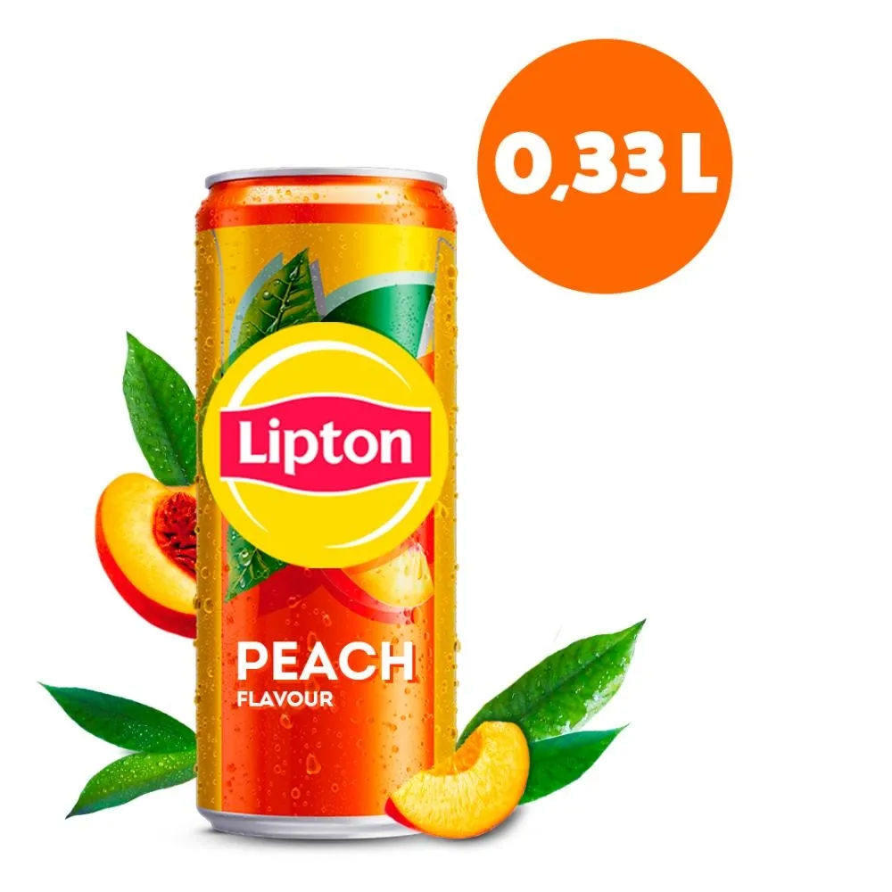 Lipton Ice Tea Peach Napój niegazowany o smaku brzoskwiniowym z ekstraktem czarnej herbaty 330 ml