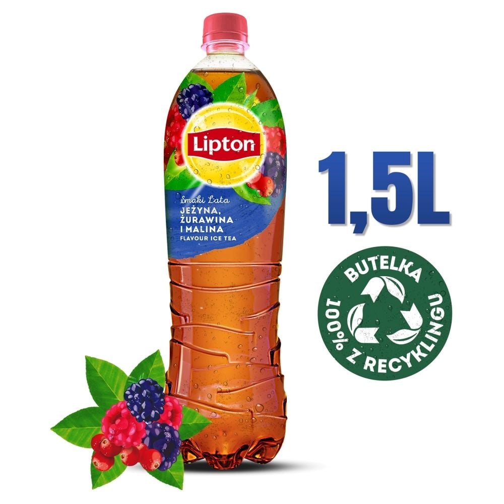 Lipton Ice Tea Smaki Lata Napój niegazowany jeżyna żurawina i malina 1,5 l