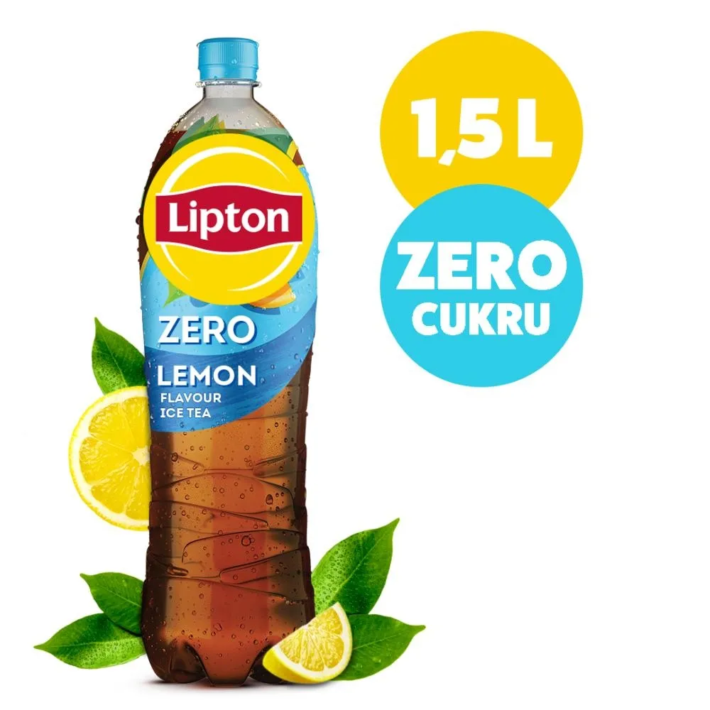 Lipton Ice Tea Zero Lemon Napój niegazowany o smaku cytrynowym z ekstraktem czarnej herbaty 1,5 l