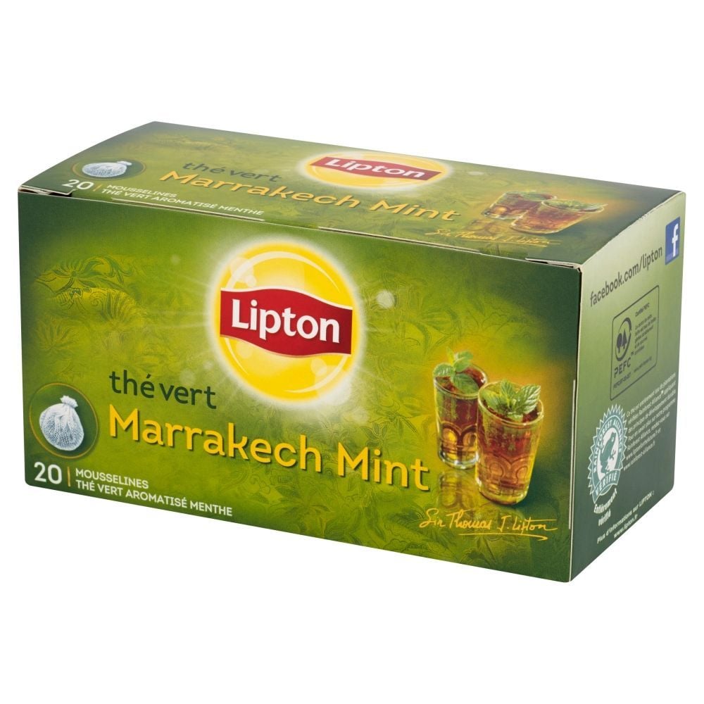 Lipton Marrakech Mint Herbata zielona aromatyzowana 40 g (20 torebek)