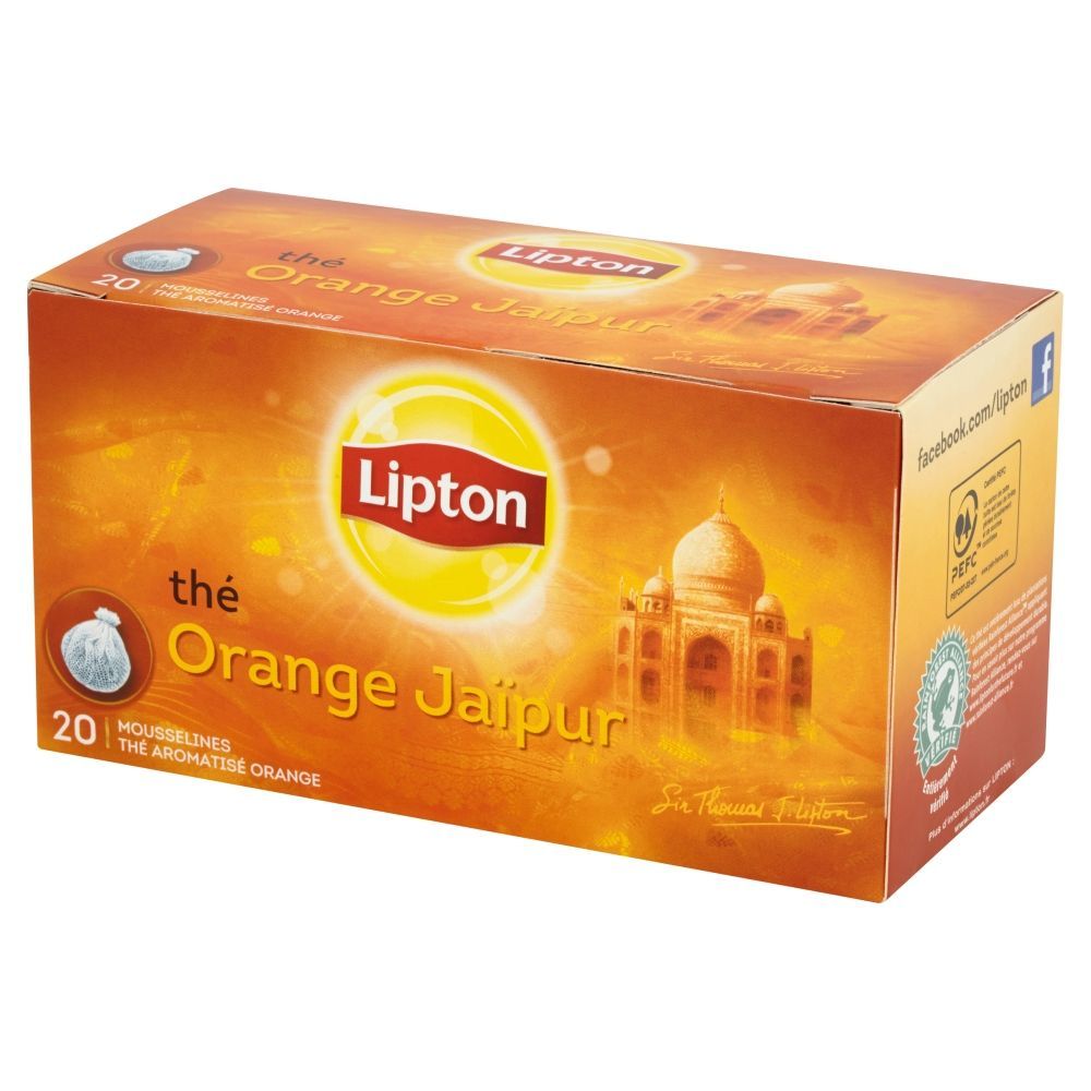 Lipton Orange Jaipur Herbata czarna aromatyzowana 40 g (20 torebek)